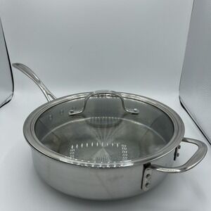 Calphalon Classic Stainless Steel Cookware Saute Pan, 3‎ Quart Silver